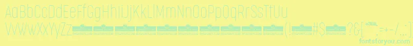 CocogooseCompressedThinTrial Font – Green Fonts on Yellow Background