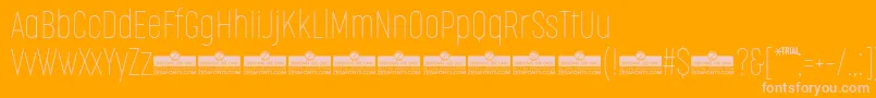 CocogooseCompressedThinTrial Font – Pink Fonts on Orange Background