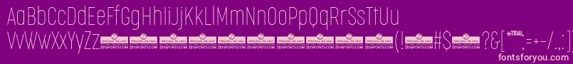 CocogooseCompressedThinTrial Font – Pink Fonts on Purple Background