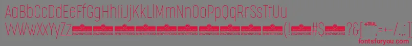 CocogooseCompressedThinTrial Font – Red Fonts on Gray Background
