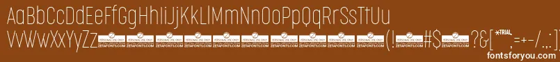 Шрифт CocogooseCompressedThinTrial – белые шрифты на коричневом фоне