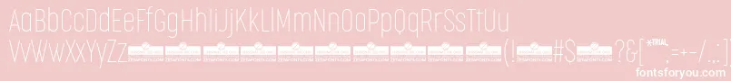 CocogooseCompressedThinTrial Font – White Fonts on Pink Background