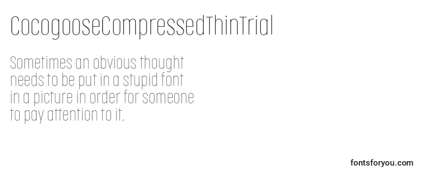 CocogooseCompressedThinTrial Font