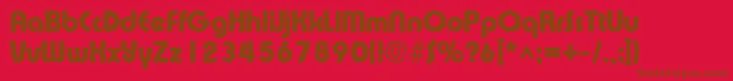 XpressHeavySfBold Font – Brown Fonts on Red Background