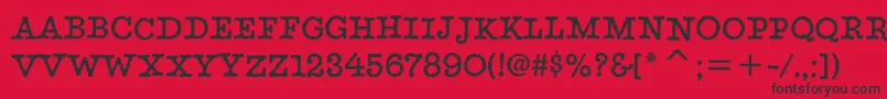 StaticitcTt Font – Black Fonts on Red Background