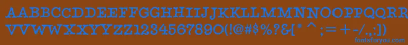 StaticitcTt Font – Blue Fonts on Brown Background