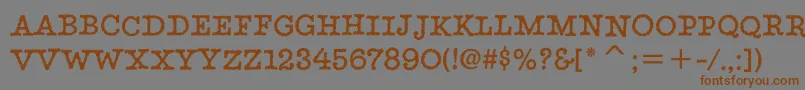 StaticitcTt Font – Brown Fonts on Gray Background