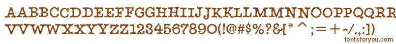 StaticitcTt-fontti – ruskeat fontit valkoisella taustalla