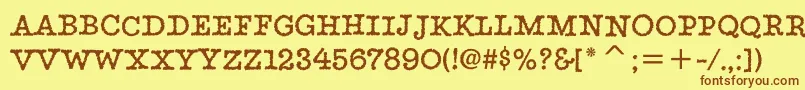 StaticitcTt Font – Brown Fonts on Yellow Background