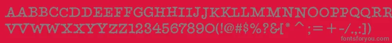 StaticitcTt Font – Gray Fonts on Red Background