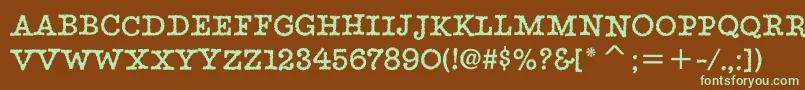 StaticitcTt Font – Green Fonts on Brown Background