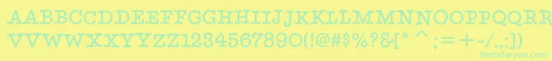 StaticitcTt Font – Green Fonts on Yellow Background