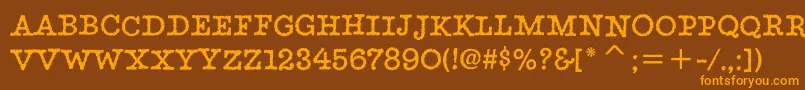 StaticitcTt Font – Orange Fonts on Brown Background