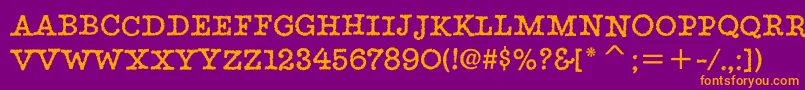 StaticitcTt Font – Orange Fonts on Purple Background