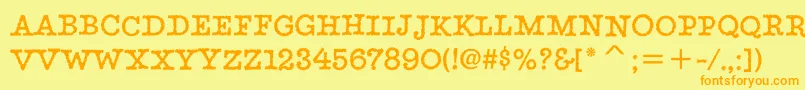 StaticitcTt Font – Orange Fonts on Yellow Background