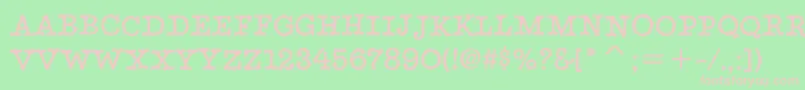 StaticitcTt-fontti – vaaleanpunaiset fontit vihreällä taustalla