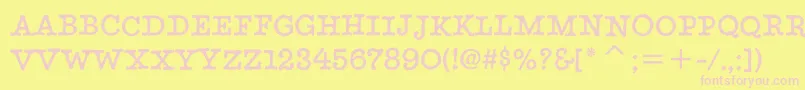StaticitcTt-fontti – vaaleanpunaiset fontit keltaisella taustalla