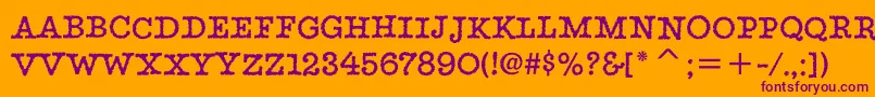 StaticitcTt-fontti – violetit fontit oranssilla taustalla