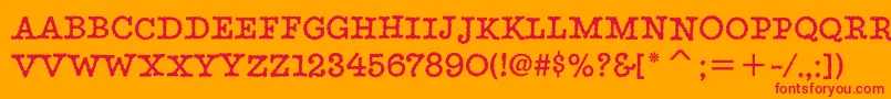 StaticitcTt Font – Red Fonts on Orange Background