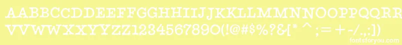 StaticitcTt Font – White Fonts on Yellow Background