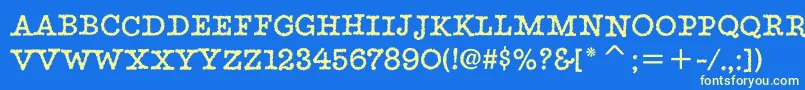 StaticitcTt Font – Yellow Fonts on Blue Background