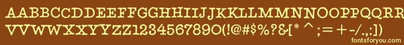 StaticitcTt Font – Yellow Fonts on Brown Background
