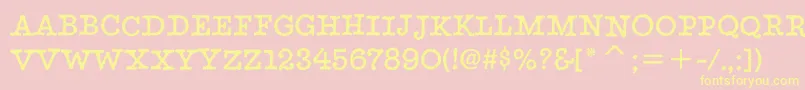 StaticitcTt Font – Yellow Fonts on Pink Background