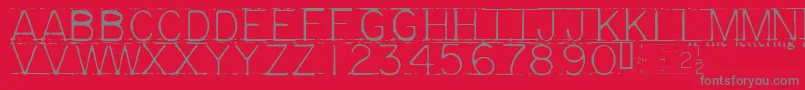 MechanicalFun Font – Gray Fonts on Red Background