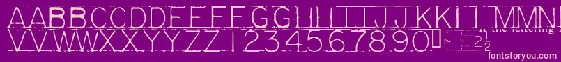 MechanicalFun Font – Pink Fonts on Purple Background