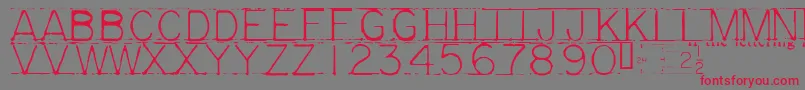 MechanicalFun Font – Red Fonts on Gray Background