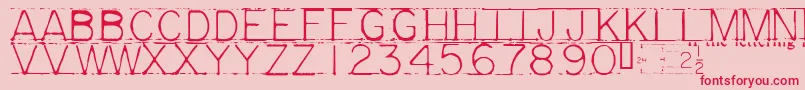 MechanicalFun Font – Red Fonts on Pink Background