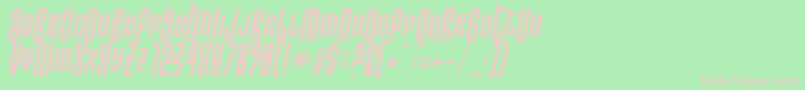 Do Not Eat This Italic Font – Pink Fonts on Green Background