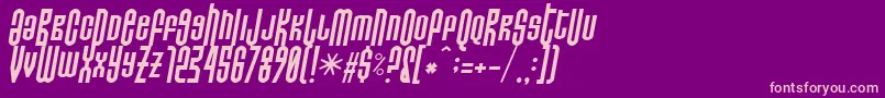 Fonte Do Not Eat This Italic – fontes rosa em um fundo violeta