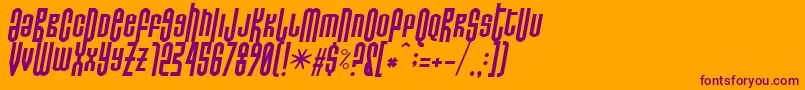 Do Not Eat This Italic Font – Purple Fonts on Orange Background