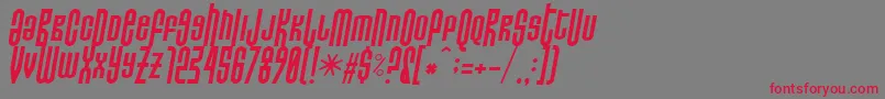 フォントDo Not Eat This Italic – 赤い文字の灰色の背景
