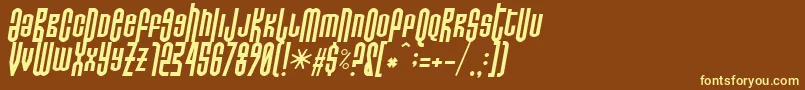 Шрифт Do Not Eat This Italic – жёлтые шрифты на коричневом фоне
