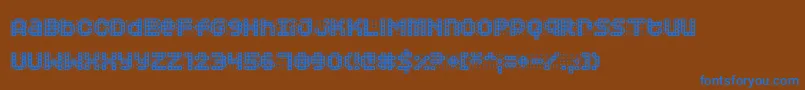 Squarodynamic03 Font – Blue Fonts on Brown Background