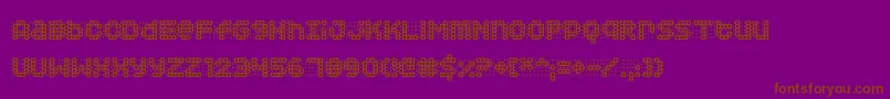 Squarodynamic03 Font – Brown Fonts on Purple Background