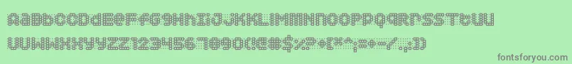 Squarodynamic03 Font – Gray Fonts on Green Background