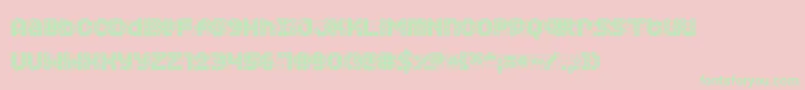 Squarodynamic03-Schriftart – Grüne Schriften auf rosa Hintergrund