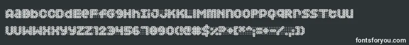Squarodynamic03-fontti – valkoiset fontit mustalla taustalla