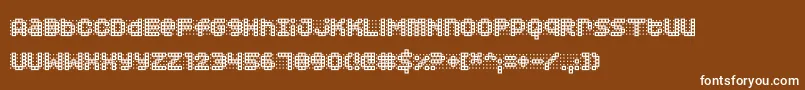 Squarodynamic03 Font – White Fonts on Brown Background