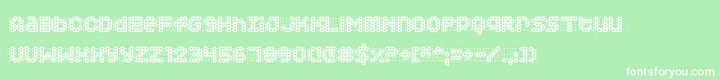 Squarodynamic03 Font – White Fonts on Green Background