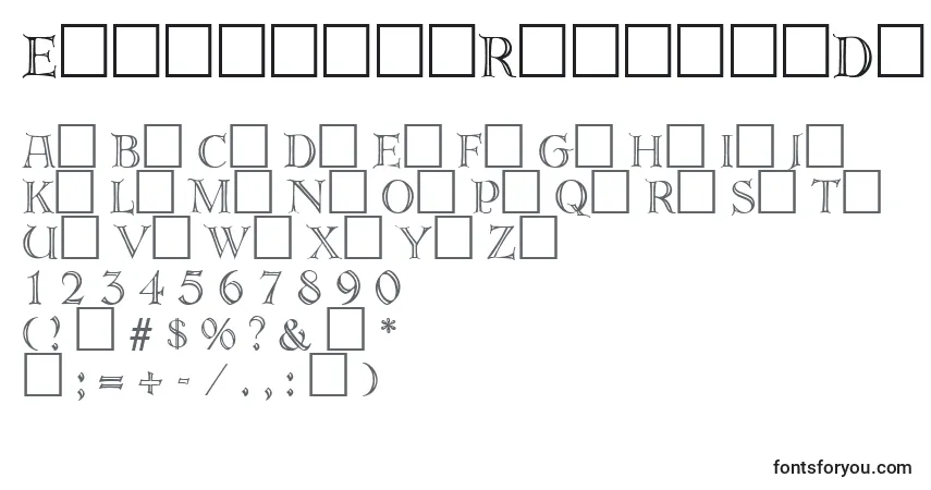 Czcionka ErbardecoRegularDb – alfabet, cyfry, specjalne znaki