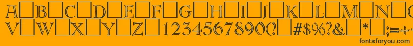 ErbardecoRegularDb Font – Black Fonts on Orange Background