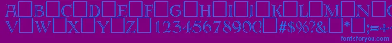 ErbardecoRegularDb Font – Blue Fonts on Purple Background