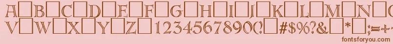 ErbardecoRegularDb Font – Brown Fonts on Pink Background