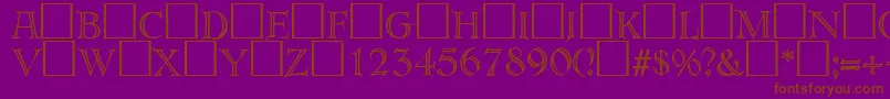 ErbardecoRegularDb Font – Brown Fonts on Purple Background