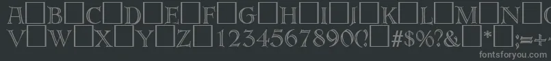 ErbardecoRegularDb Font – Gray Fonts on Black Background