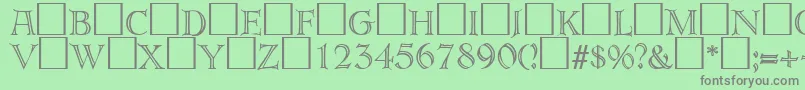 ErbardecoRegularDb Font – Gray Fonts on Green Background